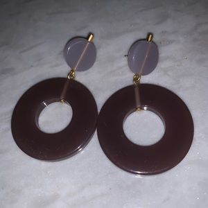 Madewell Resin Purple Circle Earrings